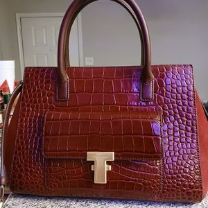 Crossbody Juliette Top Handle Red Leather Satchel